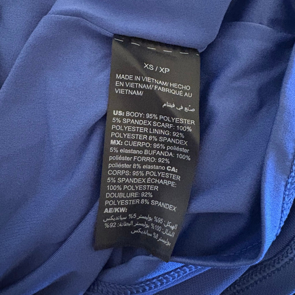 White House Black Market Blue Scarf Neck Shift Dress XS - Picture 14 of 16